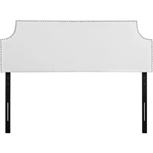 Laura Full Headboard in White Leatherette