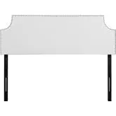 Laura Full Headboard in White Leatherette