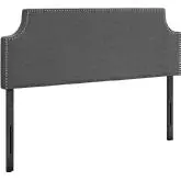 Laura King Headboard in Gray Fabric