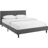 Anya Full Bed in Gray Fabric