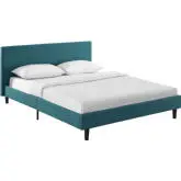 Anya Full Bed in Teal Fabric