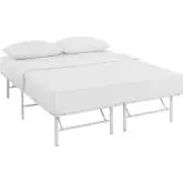 Horizon Full Powder Coated Stainless Steel Bed Frame in White