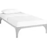 Ollie Twin Bed Frame in Powder Coated Silver Steel