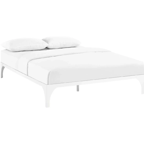 Ollie Queen Bed Frame in Powder Coated White Steel