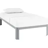 Corinne Twin Bed Frame in Gray Powder Coated Steel