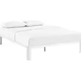 Corinne Full Bed in White Powder Coated Steel