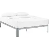 Corinne Queen Bed in Gray Powder Coated Steel