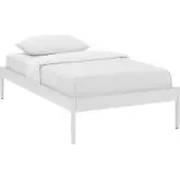 Elsie Twin Fabric Bed Frame in White