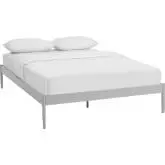 Elsie Queen Bed Frame in Gray Powder Coated Steel