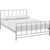 Estate Queen Bed in Gray Powder Coated Steel