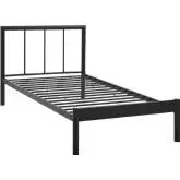 Gwen Twin Bed Frame in Brown Powder Coated Steel