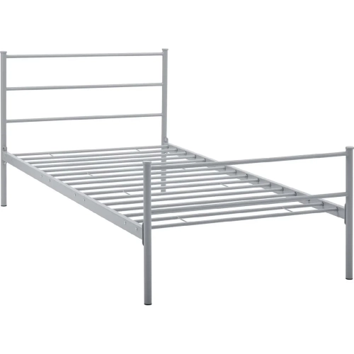 Alina Twin Platform Bed Frame in Gray Powder Coated Steel