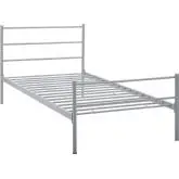 Alina Twin Platform Bed Frame in Gray Powder Coated Steel