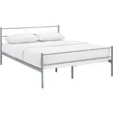 Alina Full Platform Bed Frame in Gray Powder Coated Steel