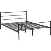 Alina Queen Platform Bed Frame in Brown Powder Coated Steel