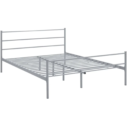 Alina Queen Platform Bed Frame in Gray Powder Coated Steel