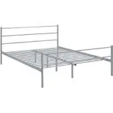 Alina Queen Platform Bed Frame in Gray Powder Coated Steel