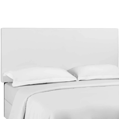 Taylor Full Queen Headboard in White Leatherette