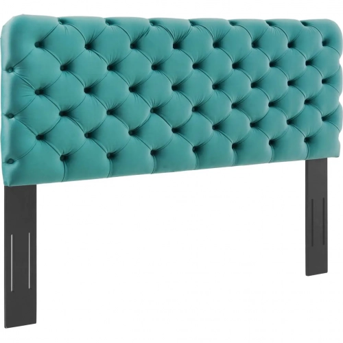 Lizzy Twin Headboard in Teal Performance Velvet