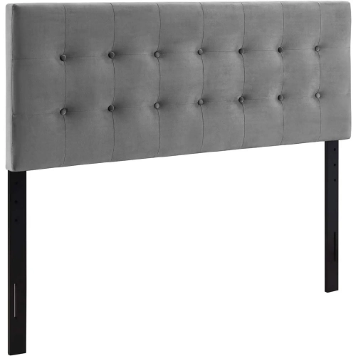 Emily Full Headboard in Tufted Gray Velvet