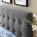 Lily Twin Headboard in Tufted Gray Velvet