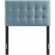 Lily Twin Headboard in Tufted Light Blue Velvet