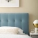 Lily Twin Headboard in Tufted Light Blue Velvet