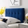 Lily Twin Headboard in Tufted Navy Blue Velvet