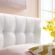 Lily Twin Headboard in Tufted White Velvet