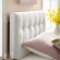 Lily Twin Headboard in Tufted White Velvet