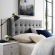 Lily Full Headboard in Tufted Gray Velvet