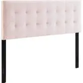 Lily Full Headboard in Tufted Pink Velvet