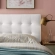 Lily Full Headboard in Tufted White Velvet
