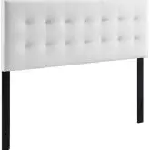 Lily Queen Headboard in Biscuit Tufted White Velvet