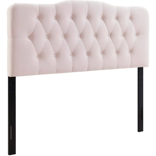 Annabel Full Headboard in Tufted Pink Velvet