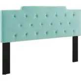 Juliet Tufted King California King Headboard in Tufted Mint Velvet