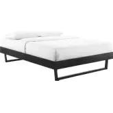 Billie Queen Platform Bed Frame in Black Wood