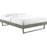 Billie Queen Platform Bed Frame in Gray Wood