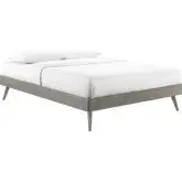 Margo Twin Platform Bed Frame in Gray Wood