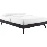 Margo Full Platform Bed Frame in Black Wood