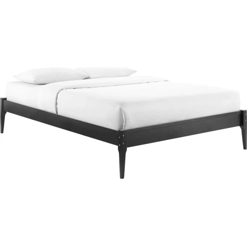 June Queen Platform Bed Frame in Black Wood