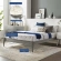 June Queen Platform Bed Frame in Gray Wood