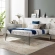 June Queen Platform Bed Frame in Gray Wood