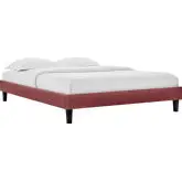 Reign Twin Platform Bed Frame in Dusty Rose Performance Velvet