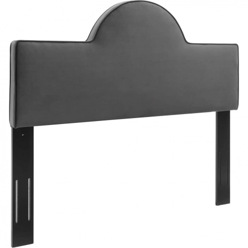 Dawn Twin Headboard in Charcoal Gray Performance Velvet