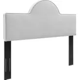 Dawn Twin Headboard in Light Gray Performance Velvet