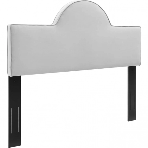 Dawn Full Queen Headboard in Light Gray Performance Velvet