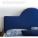 Dawn Full Queen Headboard in Navy Blue Performance Velvet