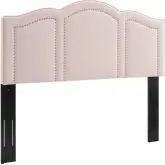 Cecilia King CA King Headboard in Pink Velvet