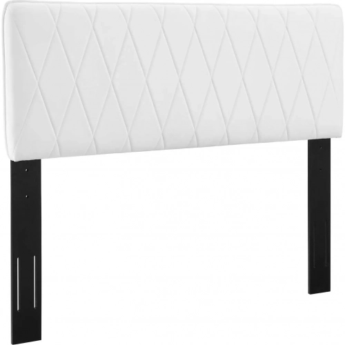 Leila King / CA King Headboard in Diamond White Velvet